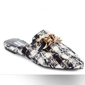 NWOT Steve Madden Finely Women's Gold Chain Mules